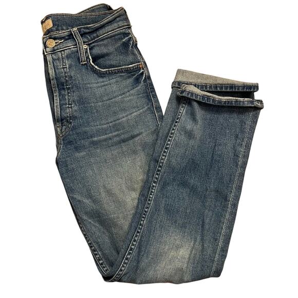 Mother The Tomcat Ankle Distressed Light Wash Denim Jeans Size 25 - Picture 2 of 6
